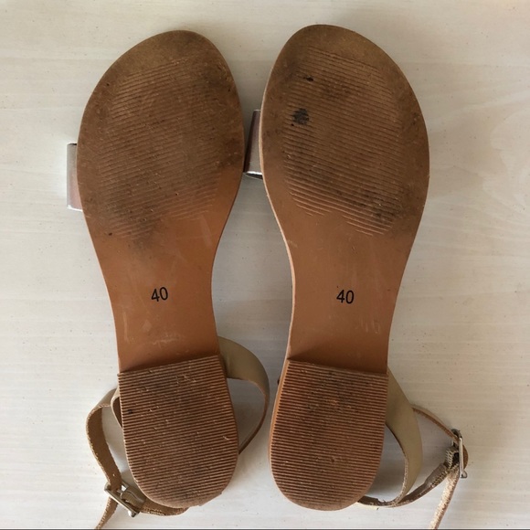 Vero Moda Metallic Leather Strap Sandal - Picture 8 of 10